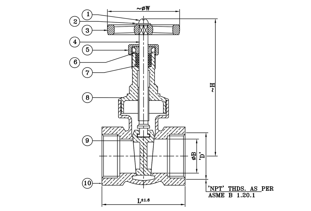 Gun Metal / Bronze Valve Component Name