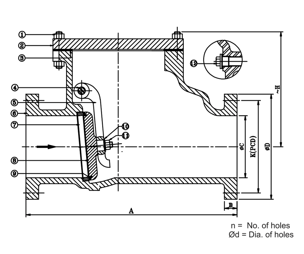 Reflux Check Valve Component Name