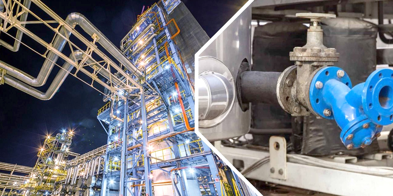 Strainer applications in Piping system.